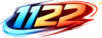 1122 ব্র্যান্ডের গোলাপি নীল লোগো